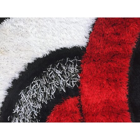 Safavieh Contemporary Runner Premium Shag Rug, Black & Red - 2 ft. -3 in. x 9 ft. SG461-9040-29